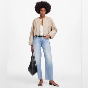 MADEWELL The Darted Barrel-Leg Jean In Edmonson Wash High Rise Size 31